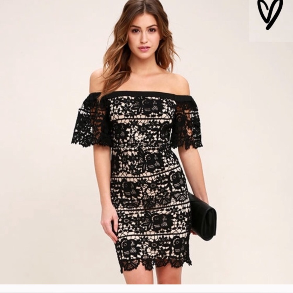 Black lace dress